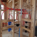 New home construction plumbing